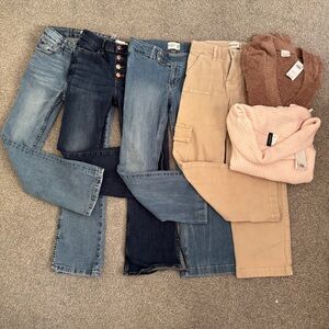 abercrombie kids bundle girls pants/top